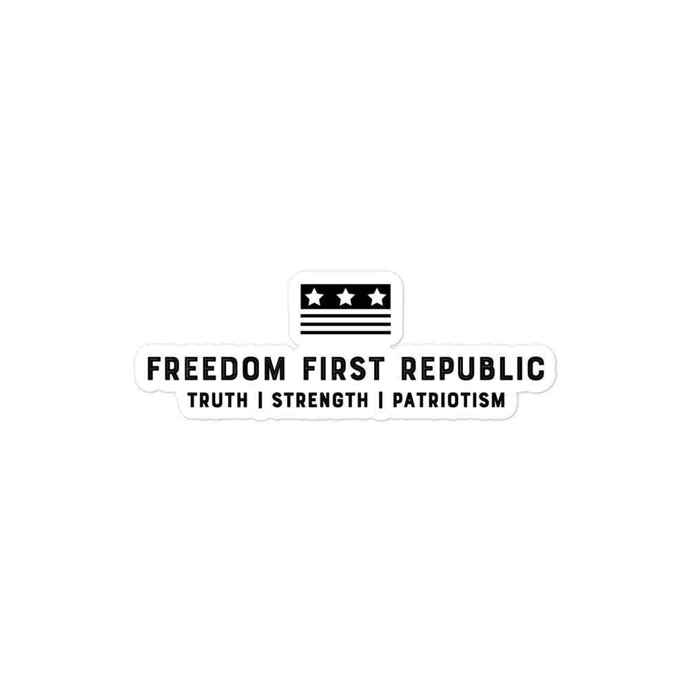 Freedom First Republic Sticker