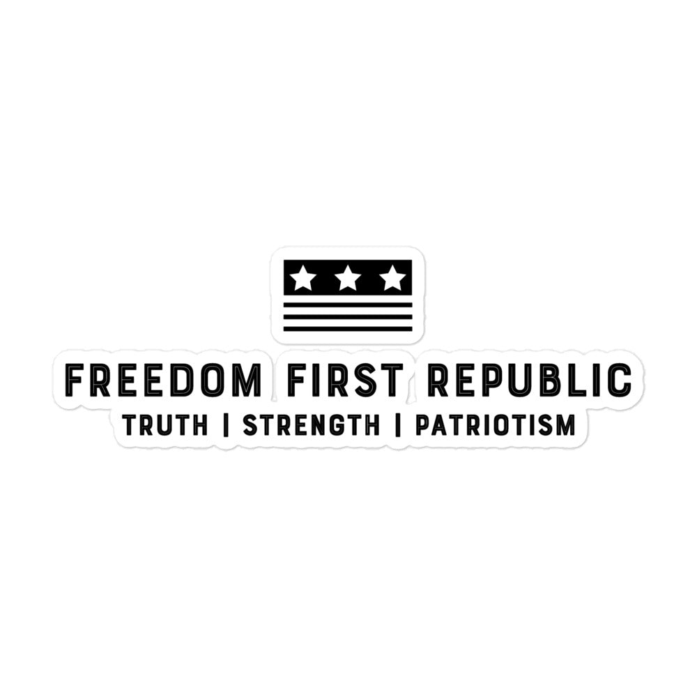 Freedom First Republic Sticker